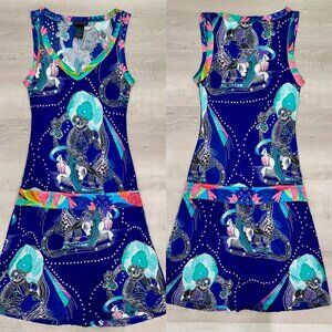 Vibrant Custo Barcelona Vintage Patterned Dress